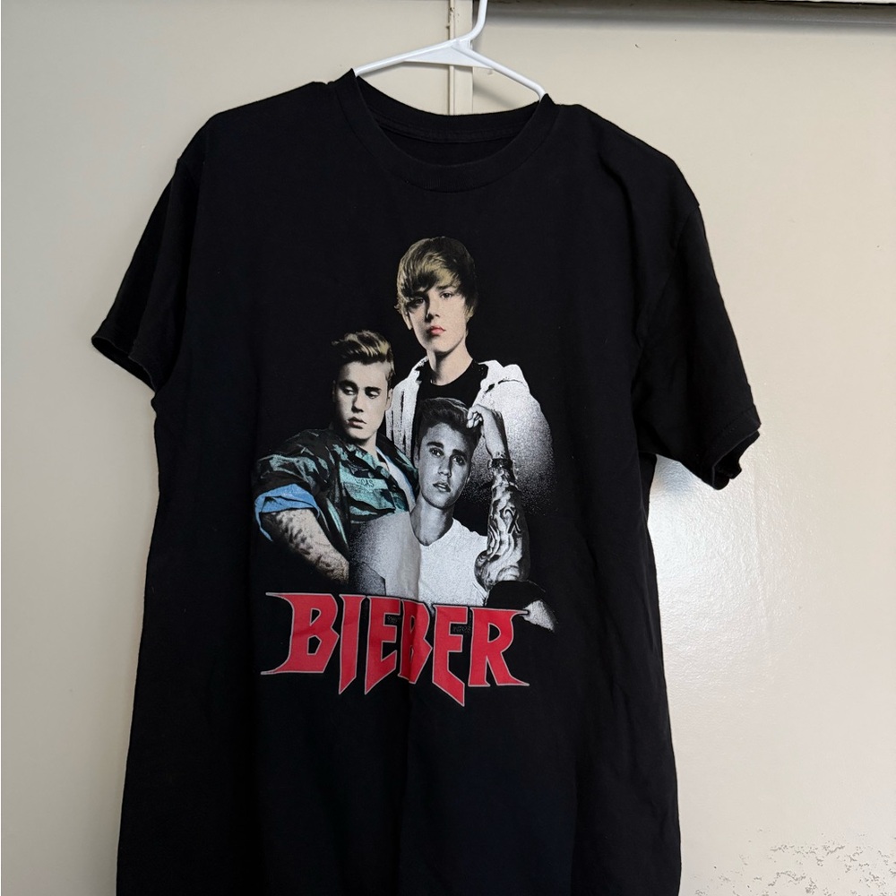 Justin Bieber Black Graphic T-Shirt (Purpose Tour Merch)